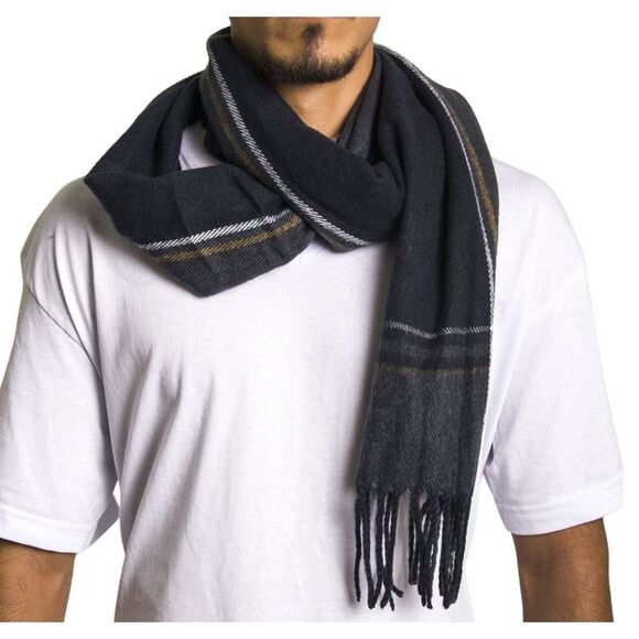 Alpine Swiss Mens Scarf Softer Than Cashmere Scarves Plaids Womens Winter Shawl - Picture 4 of 5